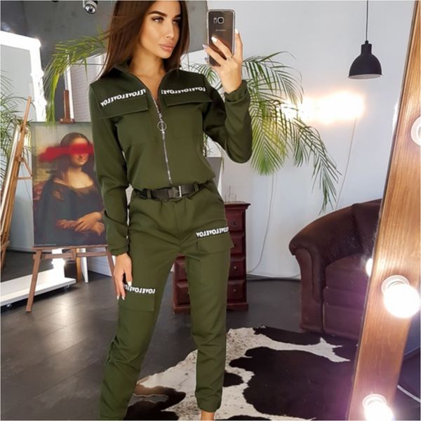 

women's color matching leisure sports suit women's two piece set, Gray