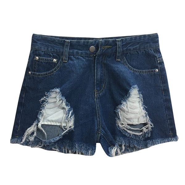 

women blue denim shorts women denim solid lacing hole short bandage jeans shorts ripped mini 6.8