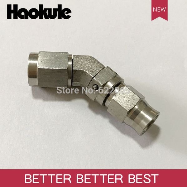 

haokule stainless steel 45degree an3/3an 3/8-24unf thread hose end an3 ptfe hose end fitting brake system fittings