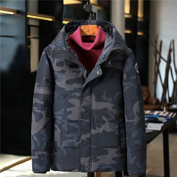

mens winter coat goose down winter jacket luxury fashion brand down jacket outdoor camouflage winter coat canada special offer, Black