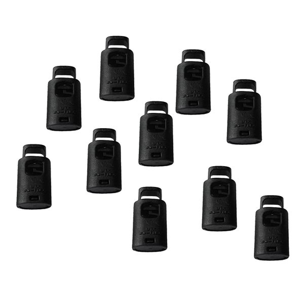 

10pcs plastic toggle spring clasp ssingle hole string cord locks 2-4mm