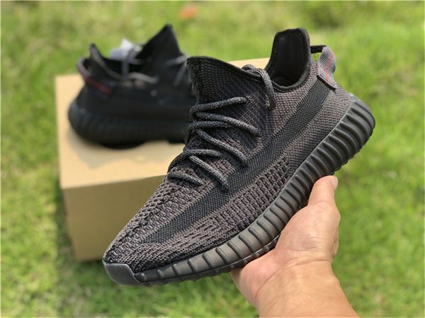

2019 authentic 350s v2 black fu9161 kanye west man women athletic shoes gid glow in the dark eh5360 clay limited sneakers with box, White;red