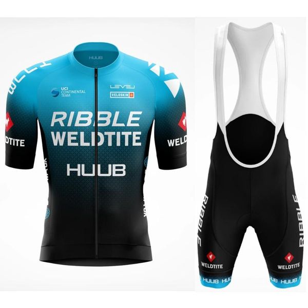 

huub wielren kleding heren jersey set 9d bike shorts set mtb ropa cycling quick dry pro bicycling shirts maillot culotte wear, Black;blue