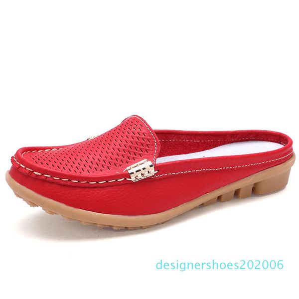 

beckywalk summer closed toe flat heel genuine leather women sandals slippers cutouts fashion shoes woman wsh2680 d06, Black