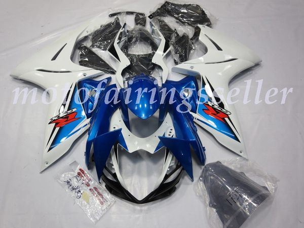 

new abs plastic fairings kit fit for suzuki gsxr600 gsxr750 2011 2012 2013 2014 2015 2016 2017 injection mold blue and white good 999