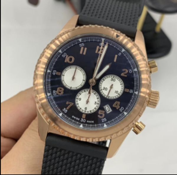 

корпус из желтого золота кварцевый секундомер спортивные мужские часы черный циферблат часы aviator curtiss warhawk резинка наручные часы, Slivery;brown