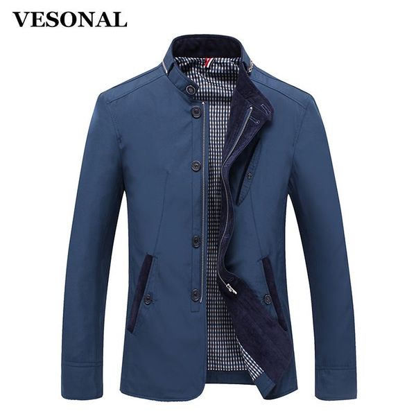 

стандартная весна осень полиэстер slim fit тонкий стенд кнопка мужской повседневная куртка мужчины короткие ветровки куртки пальто синий хак, Black;brown