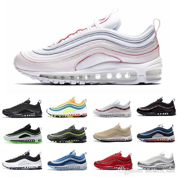 

2019 rainbow mens outdoor running shoes sliver bullet laser fuchsia lx anthracite undefeated triple white balck women sports sneakers 36-45