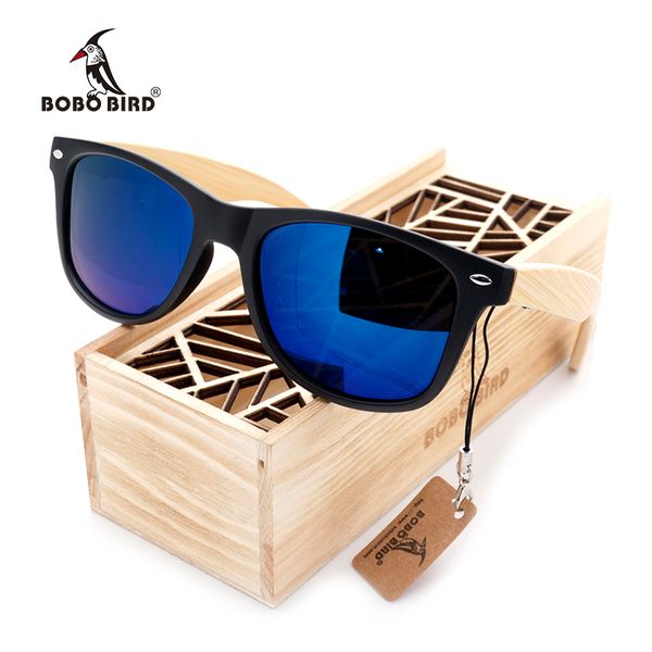

bobo bird square vintage sunglasses men women wood sun glasses retro polarized oculos brand y200415, White;black