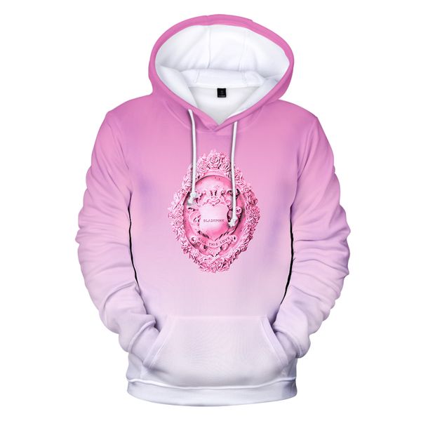 

blackpink hoodies women/girl casual hoodie sweatshirts korea team streetwear hoodies, Black