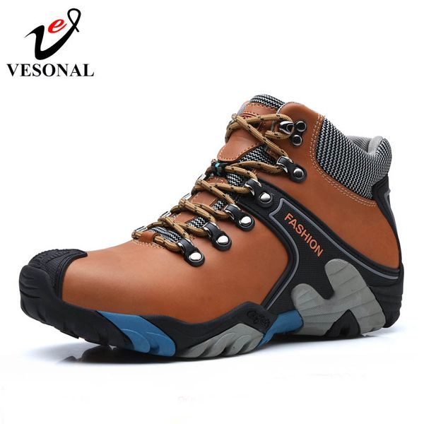 

vesonal pu leather ankle boots winter warm fur snow boots male shoes sneakers for men casual safety walking footwear a2027, Black
