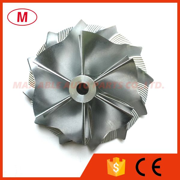 

td04hl dodge srt4 49.10/65.00mm 6+6 blades reverse high performance turbocharger aluminum 2618/milling/turbo billet compressor wheel