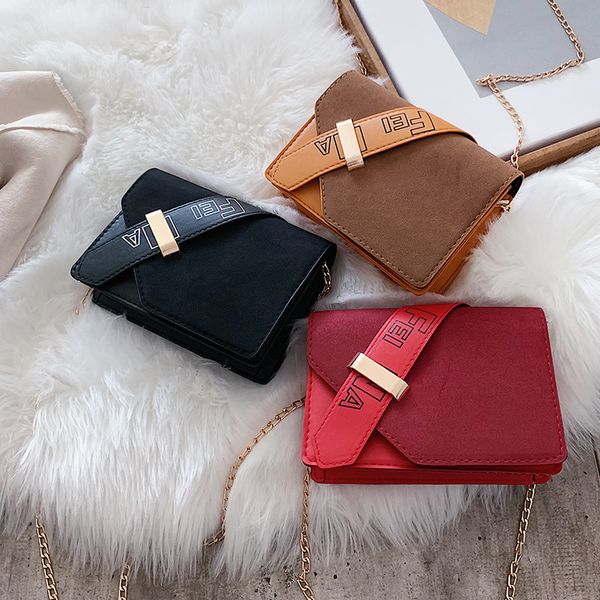 

2020 new ladies pu crossbody bag korean fashion casual simple solid color chain large capacity crossbody bag women's
