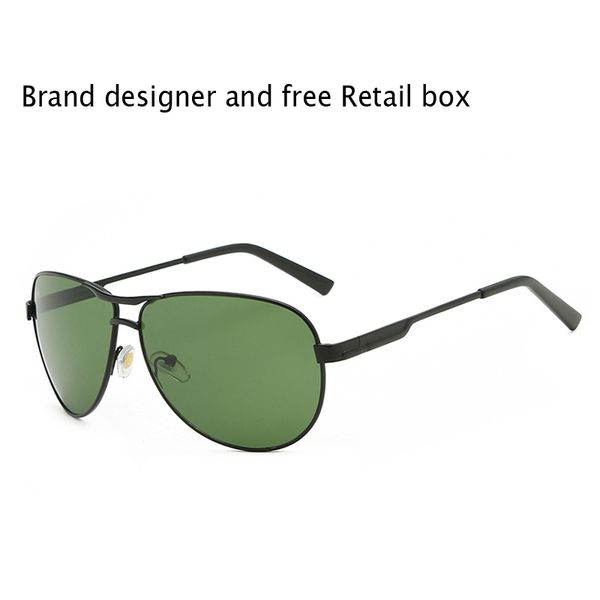 

классические марка очки мужчин женщин вождения площади кадра солнцезащитные очки мужской унисекс очки очки gafas óculos de sol с розничной к, White;black