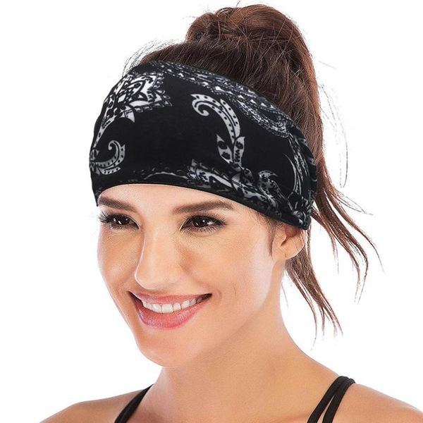 

wide sport sweat sweatband yoga headband stretch head band hair bands outdoor sport running and yoga accessories 30ag22