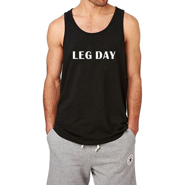 

men's summer leg day funny squat fitness workout tank men cotton vest, White;black