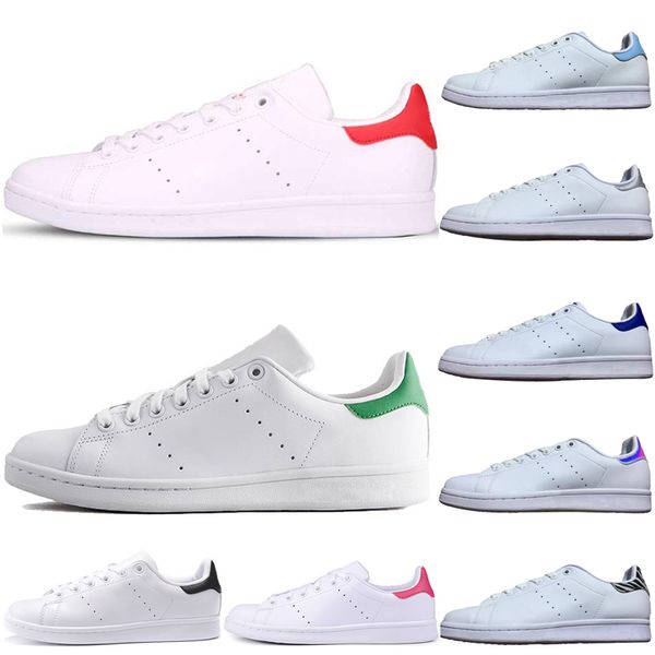 

original men women casual smith shoes triple black white green blue red pink silver mens stan designer leather shoe flats sneaker sheos