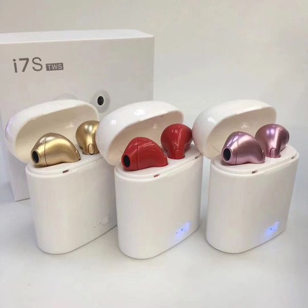 

I7S TWS Беспроводные Bluetooth-наушники Наушники-вкладыши Наушники с зарядкой Box Twins 2019 Новый мини для iPhone 6S IOS с розничной ценой от производителя