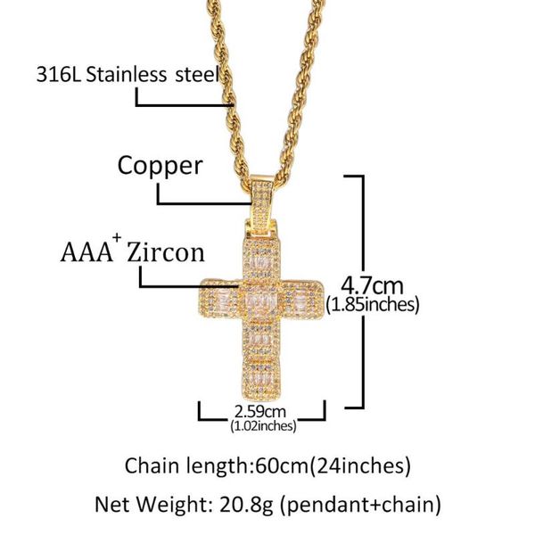 

new hip hop jewelry color zirconia ankh key pendant fashion retro men's necklace, Silver