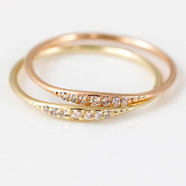 

горячие продажи золото серебро кристалл кольцо женские свадебные циркон ювелирные кольца 2019, Slivery;golden