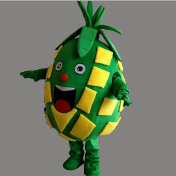 

2019 factory cute brand cartoon new professional hollawoon pineapple mascot costume fancy dress party costume, Red;yellow