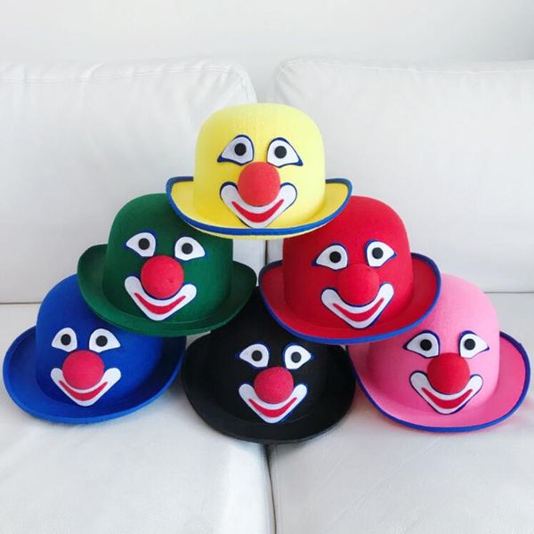 

красочные клоун hat взрослых косплей circus clown партии шляпы шапки одеваются реквизит карнавал halloween party dress decor
