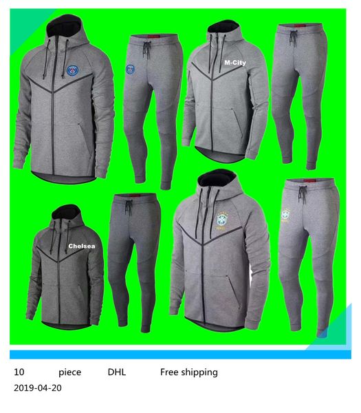 

2019 pur brazil p g pari man city occer track uit hoodie football jacket kit zipper training uit weater winter et