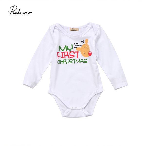 

pudcoco newborn baby boy clothes baby girl clothes christmas long sleeve bodysuit one piece 3-18m, Blue
