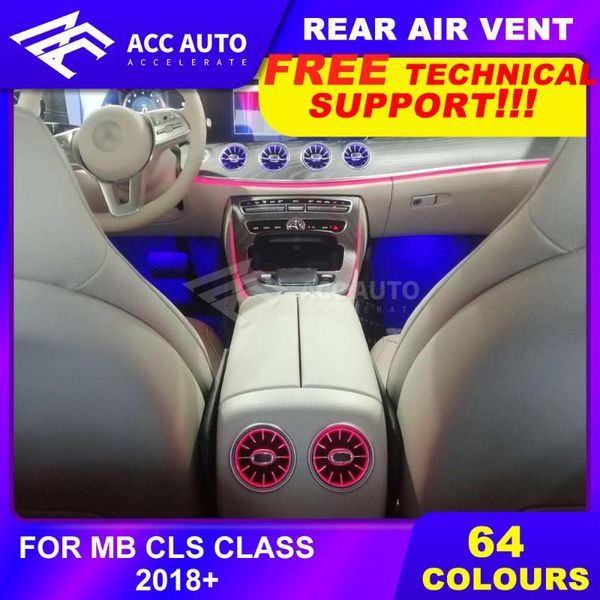 

fit for cls 64 colors diy led rear air vent led light illuminated car interior accessory