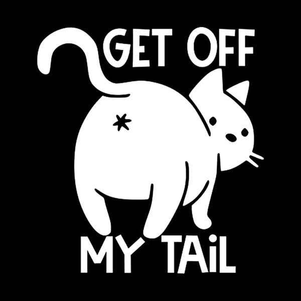 

16*14.7cm Get Off My Tail Vinyl Sticker Funny Car Window Bumper Novelty JDM Drift Vinyl Decal Sticker, Color