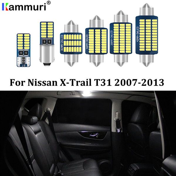 

kammuri 12pcs error white led car interior light package kit for 2007-2013 x-trail t31 led interior lights