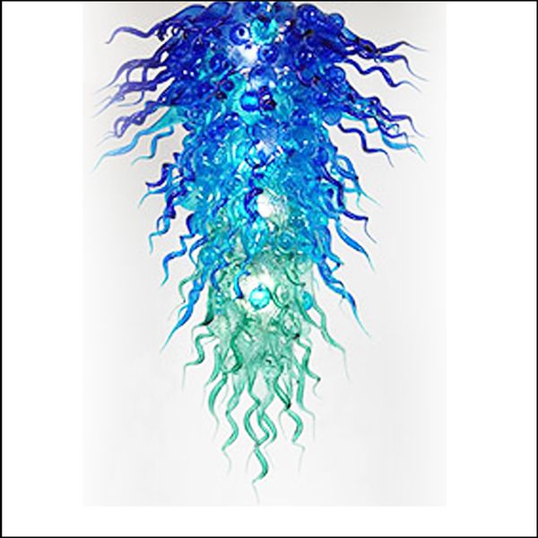 

new designed mouth blown glass chandelier lightings customized colored blown glass chain pendant lamps for l lobby decor