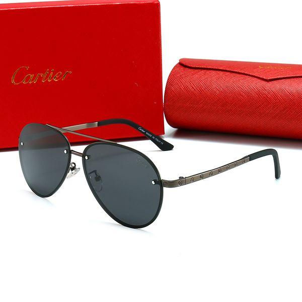 

2020 vintage picture frame men's fashion sunglasses men luxury designer brand 1i cartier men sunglasses i1, Black