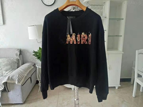 

luxury mens designer hoodie men women hooded sweatshirt fashion brand mens long sleeve 2 style size s-xl, Black