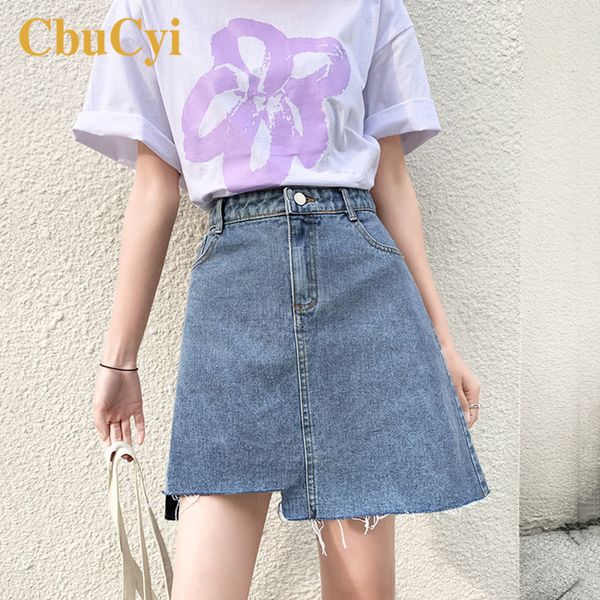 

summer women jeans mini skirt plus size 2020 fashion high waist denim skirts women casual thin slim a-line tassels cotton skirt, Black