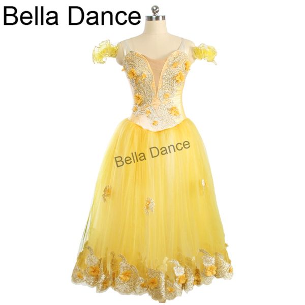 

stage wear women romantic sugar plum fairy yellow ballet tutu long dress skirts professional ballerina girlsbt9167, Black;red