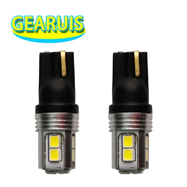 

100 pcs good quality t10 w5w 10 smd 2835 led w5w non polarity 60ma auto dome light lamps wedge tail side bulbs led light