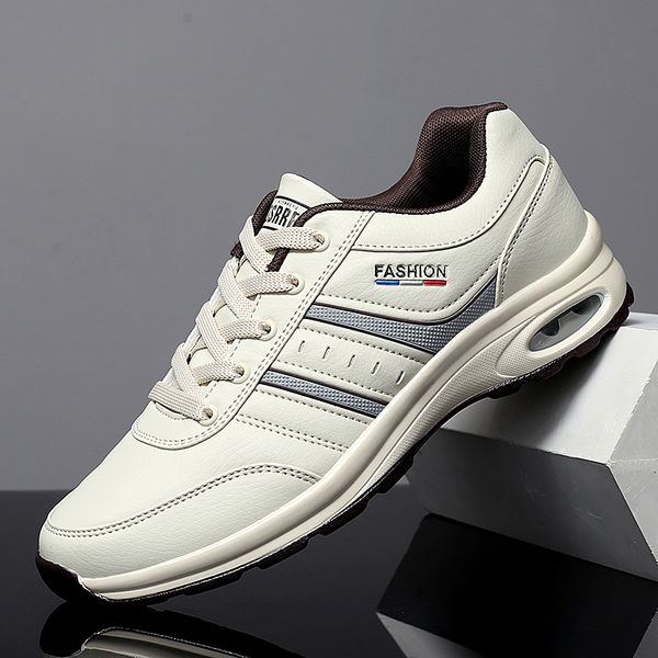 

band fashion sneakers men shoes night feflection thick flats outdoor sports shoes air cushion hiking old age footwear, Black