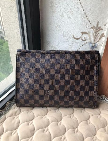 

women's toiletry pouch 26cm fashional designed real leather clutch bag men zipper handbag6