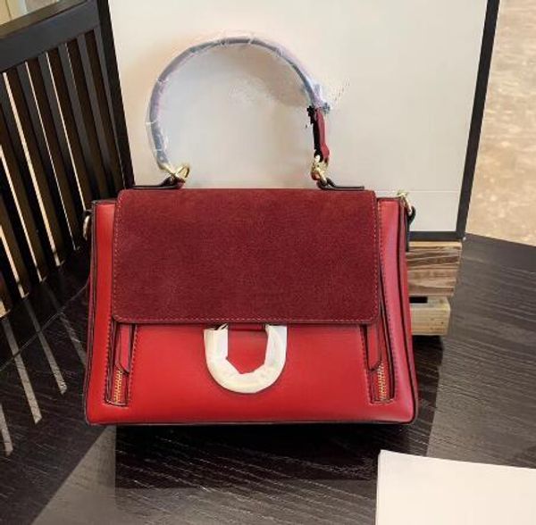 

designer suede chain handbag circle ring shoulder bags women flap chain crossbody bag designer handbags messenger purse#520