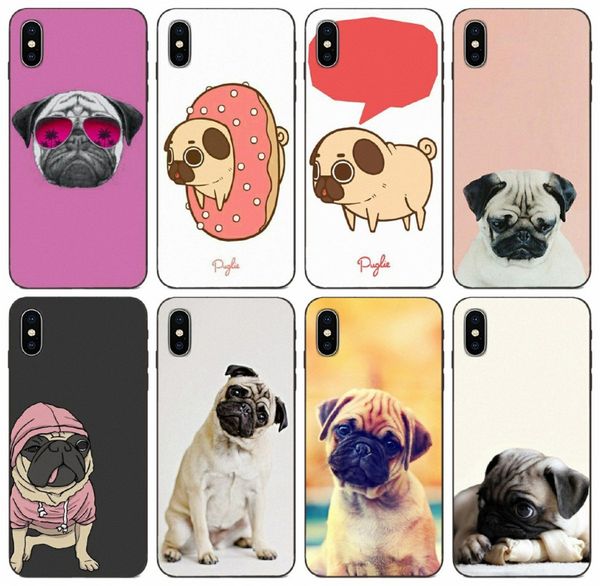 

tongtrade] piper pug life cool aniamal dog case for iphone 8p 7p 6p 5p plus x xs 11 pro max galaxy grand i9082 honor 7x sony xperia z case