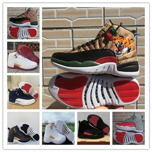 

12 gs generation of snake tiger black brown red men basketball shoes new style 12s mens snakeskin multicolor sports designer sneakers