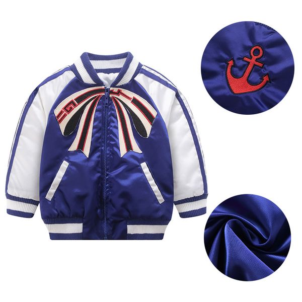 

детская одежда зимние корейский стиль мальчиков пальто толстые padded big boy куртка baseball равномерное детская куртка, Blue;gray