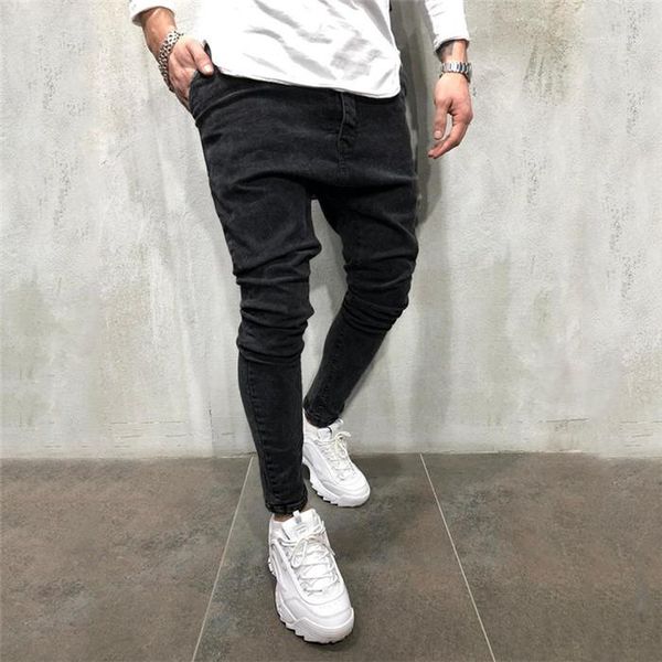 

jeans slim fit motorcycle biker denim for men fashion designer hip hop mens jeans pencil pants mens ripped biker, Blue