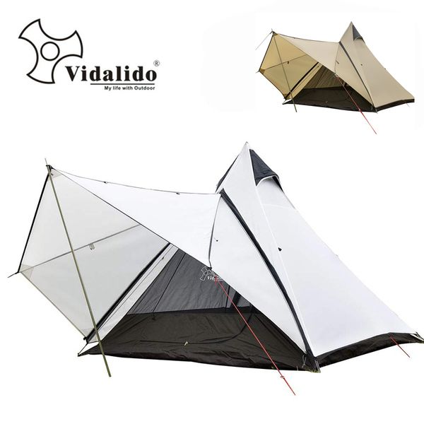 

vidalido grade luxury yurt tent/large multiplayer aluminum pole outdoor camping double layer dome tent