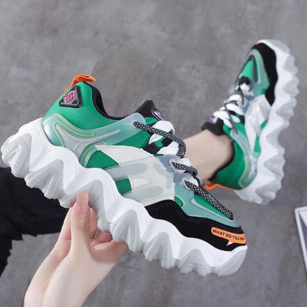 

new daddy shoes women shoes sneakers woman casual platform chunky fashion breathable comfortable basket femme kl324, Black