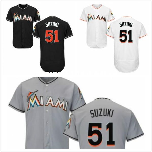 

51 ichiro suzuki flexbase jersey white black gray, Black;blue