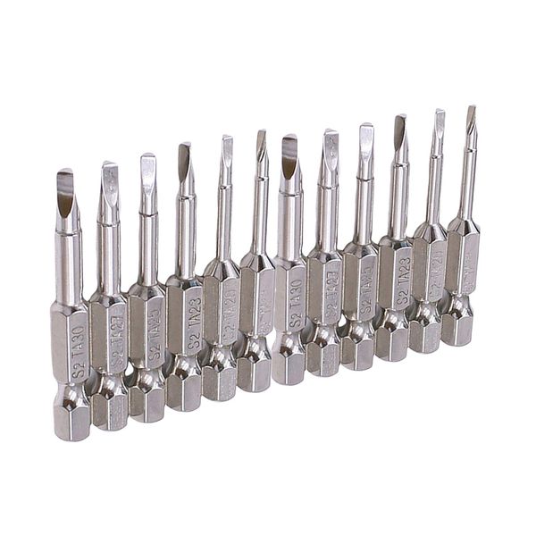 

12 шт triangle head отверток биты s2 стали 1/4 шестигранным хвостовиком 50 мм