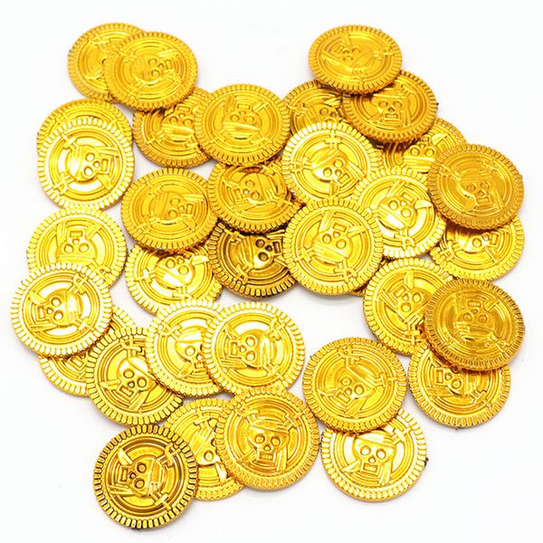 

100pcs treasure hunting box children treasure box retro plastic large box toy gold coins and pirate gems jewelry playset pack