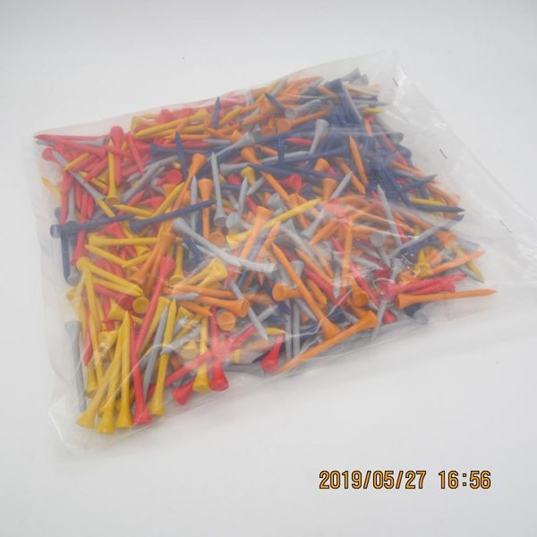 

500pcs / пакет высокого качества смешанный цвет blank logo 70мм 2 3/4 дюйма длина вуд гольф tee royjp